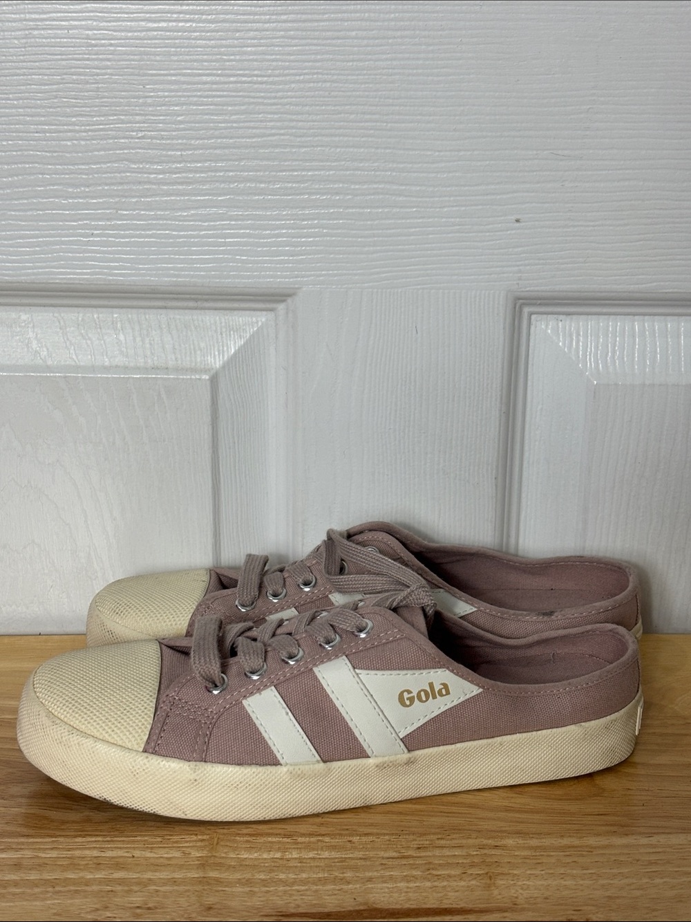 Gola Coaster II Mauve Canvas Mule Slip on Sneakers Size 8 comfort easy on / off